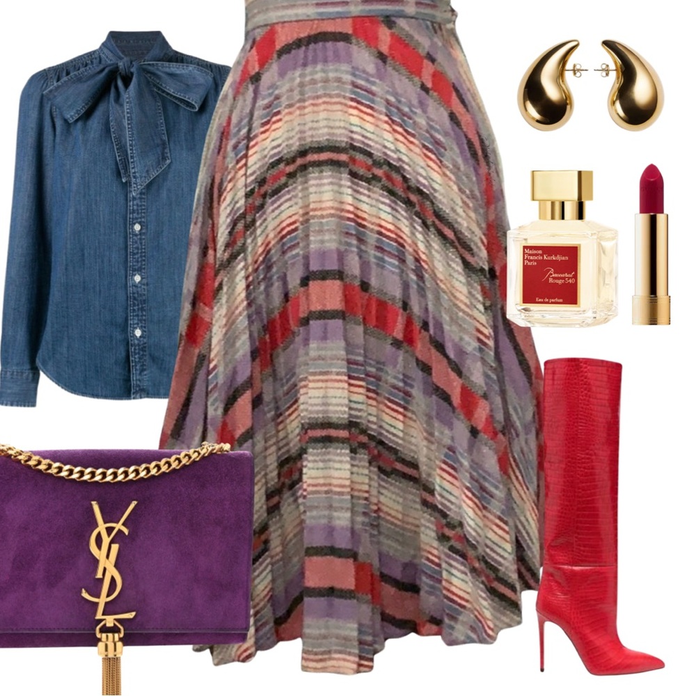 VINTAGE PLEATED SKIRT - Picture 3 of 8